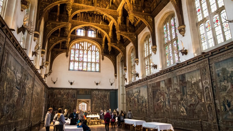 The ceiling of the Great Hall of Hampton Court Palace