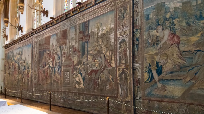 Inside the Great Hall of Henry VIII's Hampton Court Palace