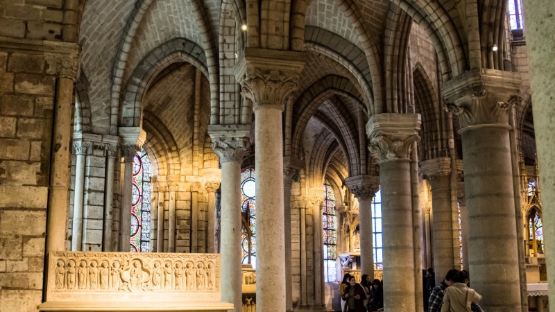 Interior of the Basilica Cathedral of Saint Denis